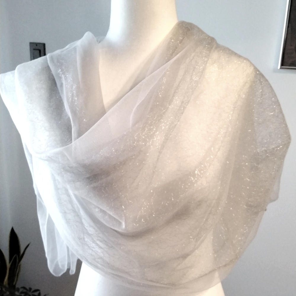 Ladies 3 layered scarf/wrap, 64" wide x 19" long